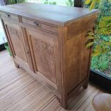 Parisian art deco sideboard in natural chestnut