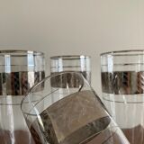 4 glasses with orangeade silver décor