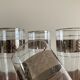4 glasses with orangeade silver décor