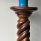 Large twisted solid oak column, early 20th century