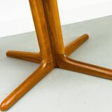 Danish Round Teak Dining Table with Extensions, 1970s