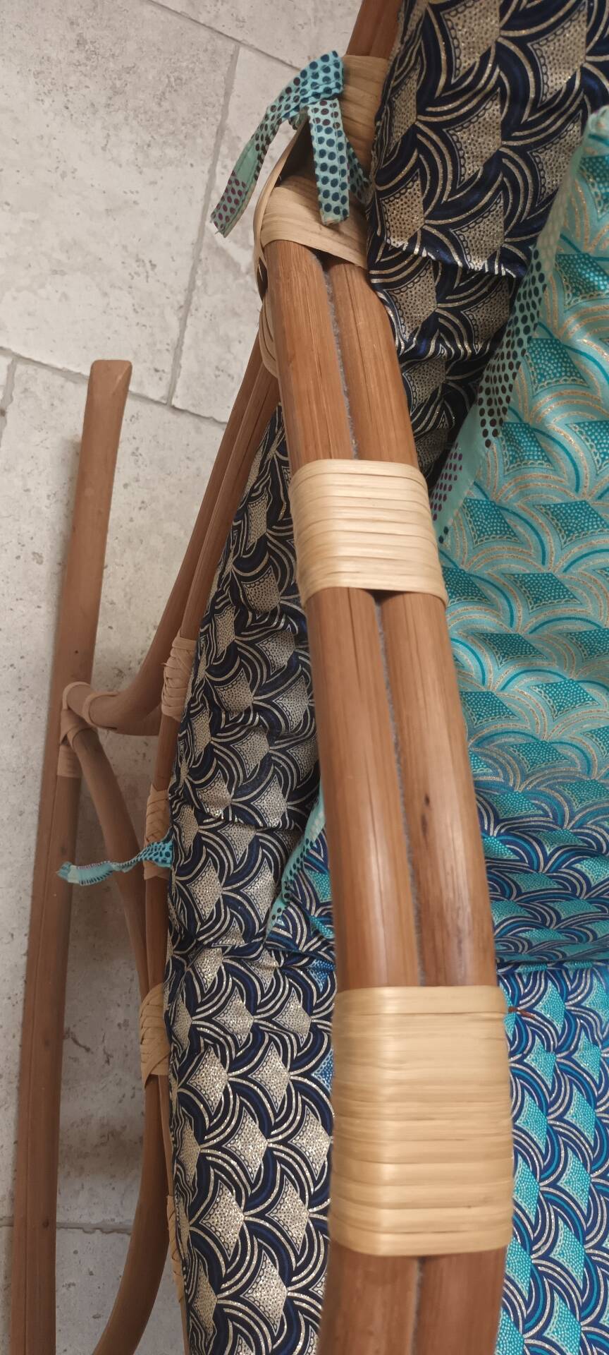 Rocking-chair en rotin