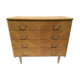 Commode plaquage chêne pieds fuseaux années 60