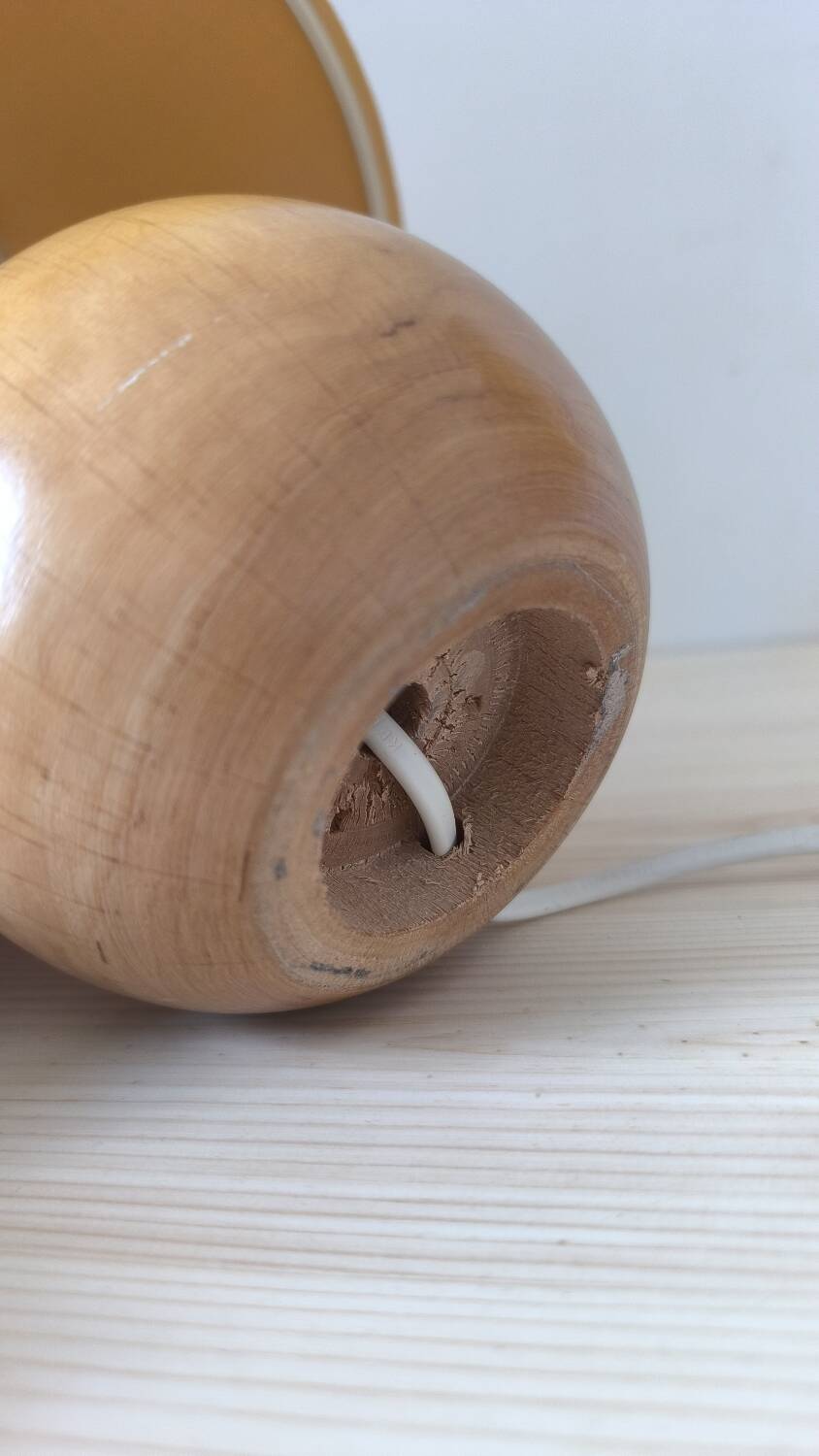 Walnut wood ball lamp