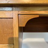 Two-sided oak desk, 50s