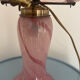 Vintage pink glass table lamp – Mushroom shade and base in