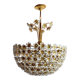 Lustre floral en cristaux taillés par Bakalowits et Söhne, Autriche, 1970