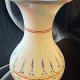 Vase balustre en opaline véritable décors émaillé XIX° siècle