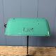 Erpé banker’s lamp with a turquoise enamel shade.
