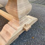 Renovated extendable monastery dining table in solid oak 220-300cm