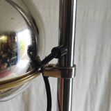 Eyeball type floor lamp/reading light in chrome metal - 1970s