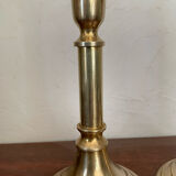 Paire de bougeoirs en laiton scandinave