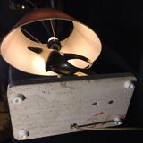 Hollywood Regency modernist stylized fish table lamp / sculpture, bro