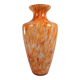 Orange multicolored glass vase, 70s