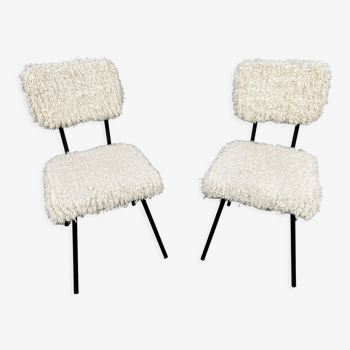 PAIR OF WOOL CHAIRS