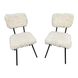 PAIR OF WOOL CHAIRS