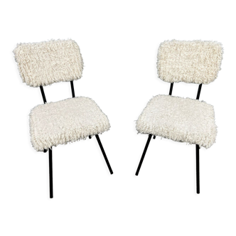 PAIR OF WOOL CHAIRS