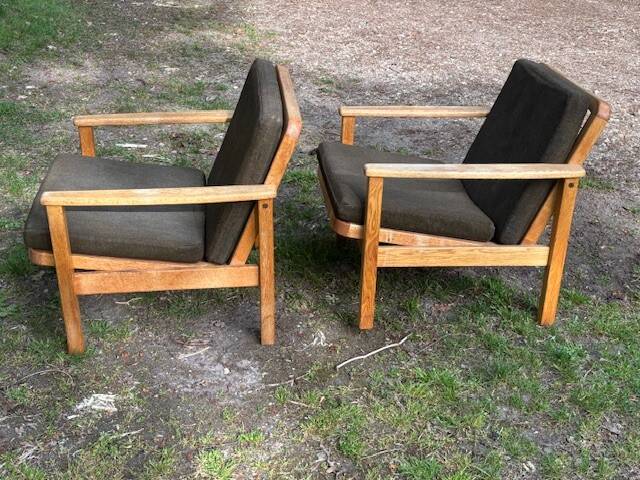 pair of oak armchairs - Sweden 1960s