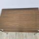 Mobile side table, brown, veneer, chrome-plated steel, Germany, 1970s.
