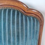 Voltaire armchair velvet striped blue