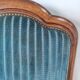 Voltaire armchair velvet striped blue