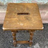 pair of vintage wooden bar stools