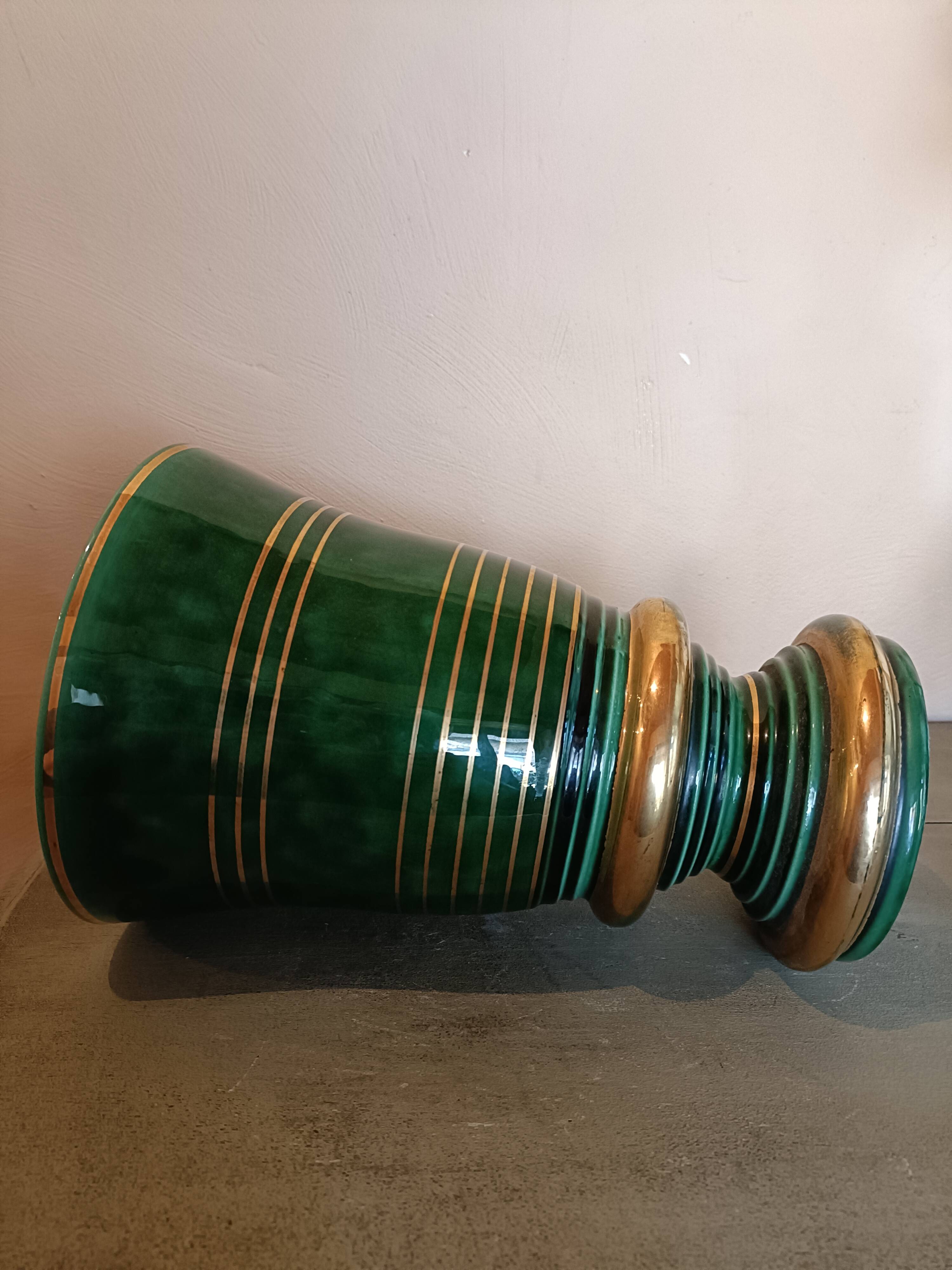 Large St Clément vase signed B. Letalle