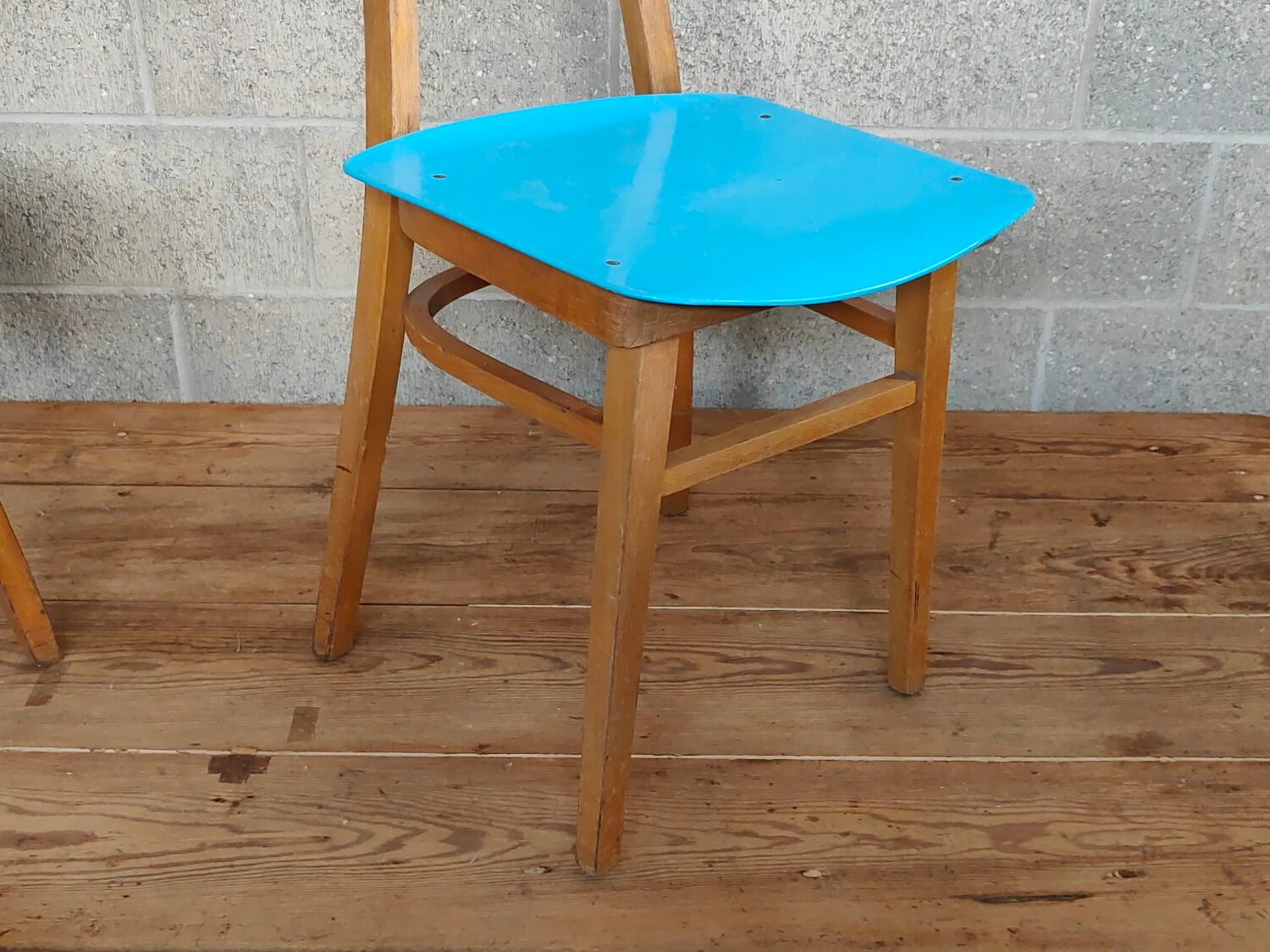 Set of 6 blue chairs TON (Thonet)