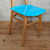 Set of 6 blue chairs TON (Thonet)
