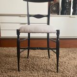 Suite of 5 Chiavari chairs in blackened walnut, Giuseppe Gaetano Descalzi - 19th century