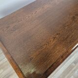 1930s oak open desk with drawers