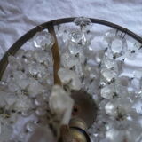 Balloon chandelier grapevines glass & brass 1 fire