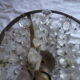 Balloon chandelier grapevines glass & brass 1 fire