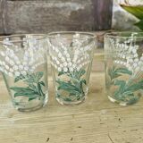 10 verres muguet, années 40-50
