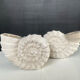 Vintage stone shell candlestick pair