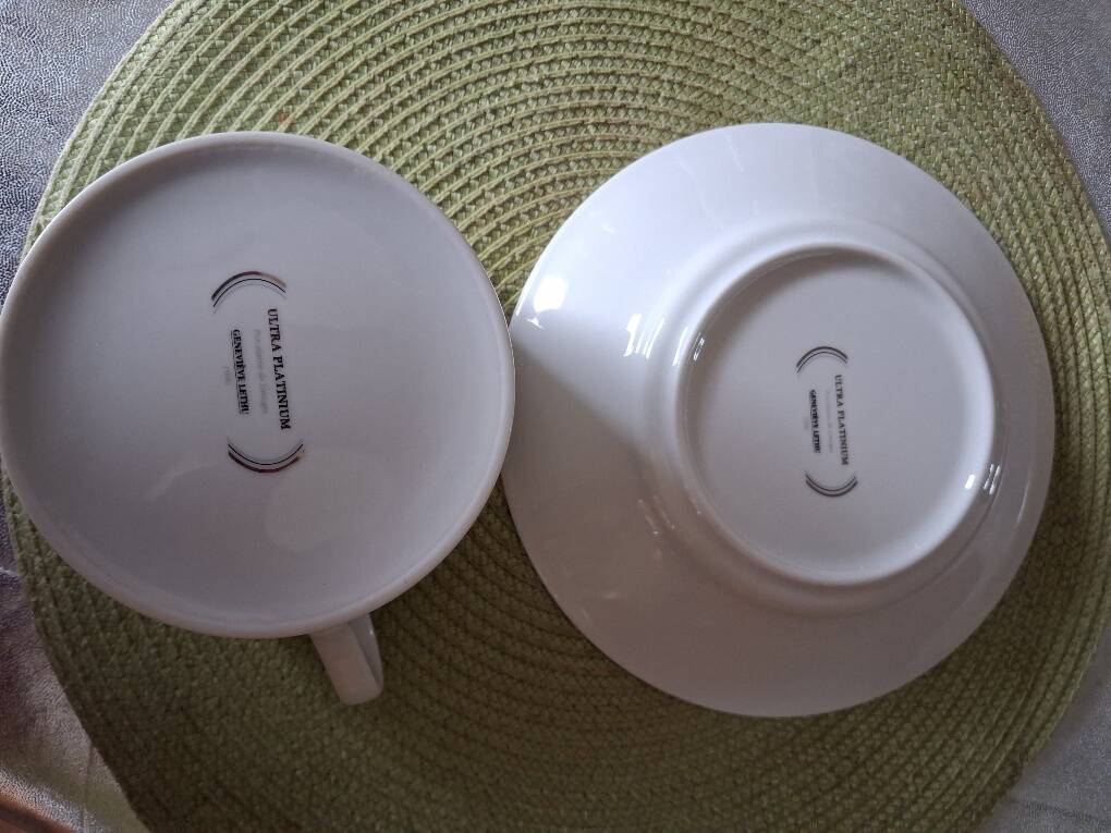 Large breakfast cup Design 1996 Ultra Platinum-silver