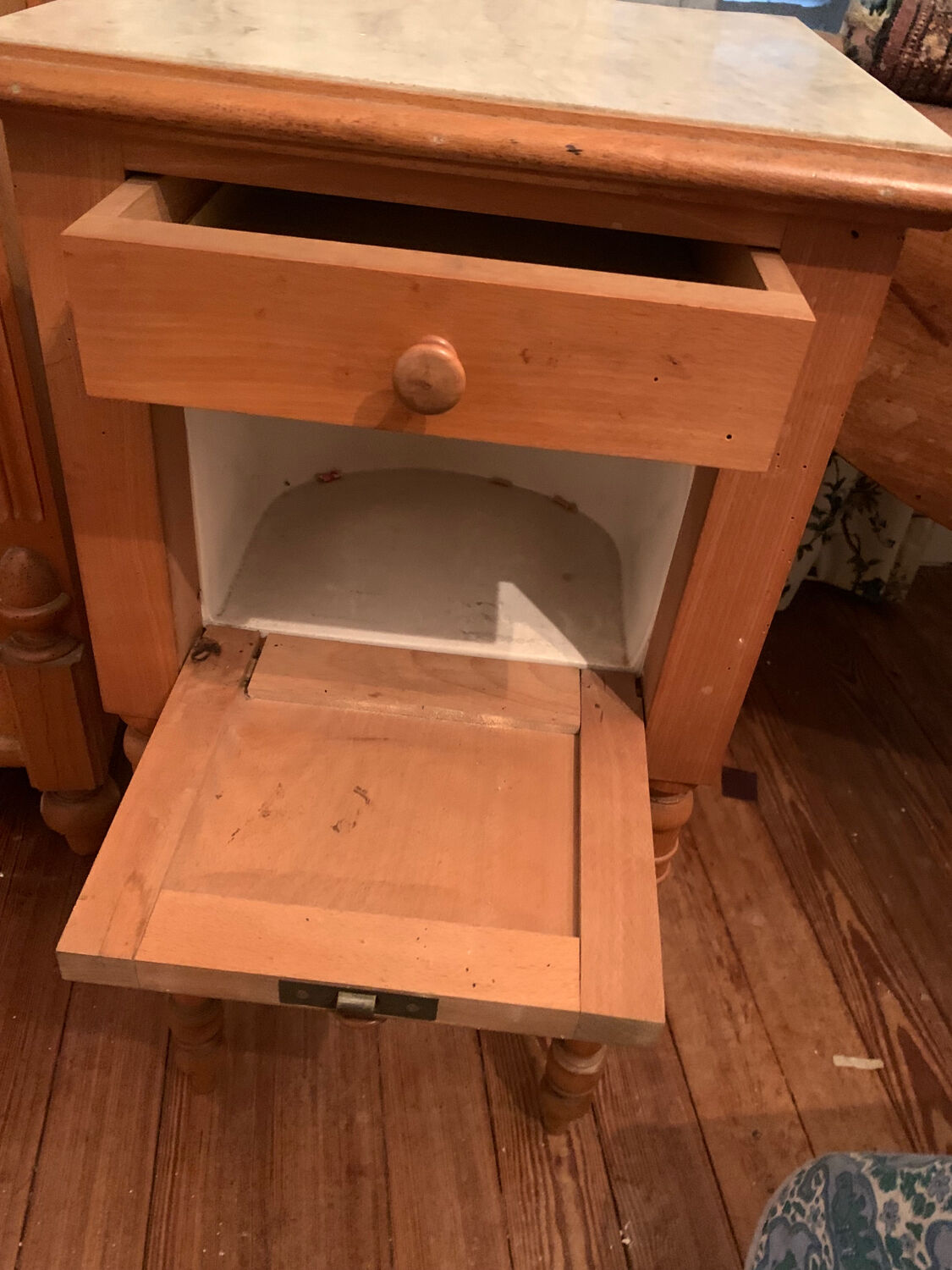 Henry 2 style wardrobe and bedside table circa 1900