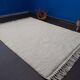 Traditional handmade pure white wool rug size 1.5/2.5 m.