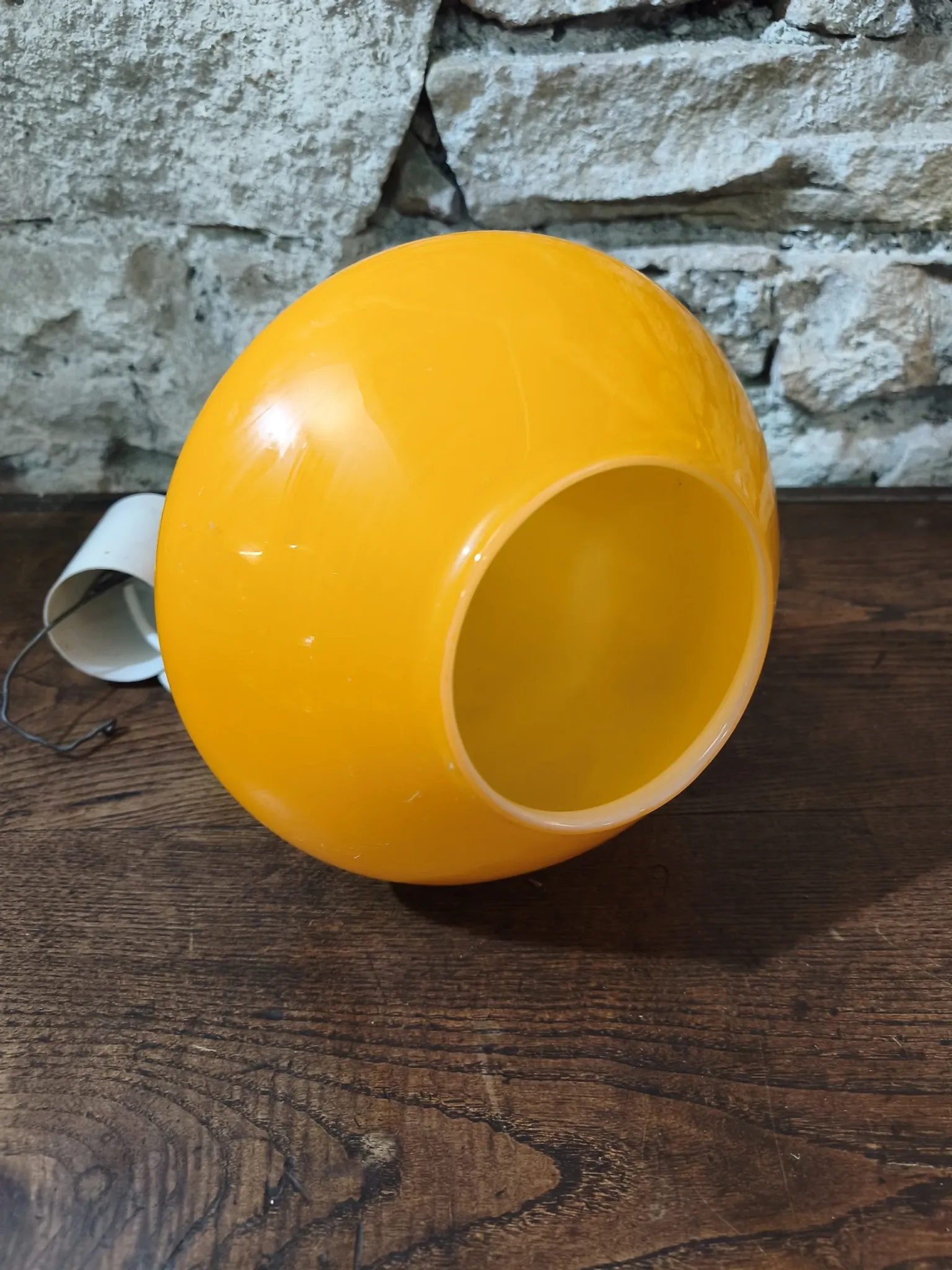 Suspension opaline orange vintage