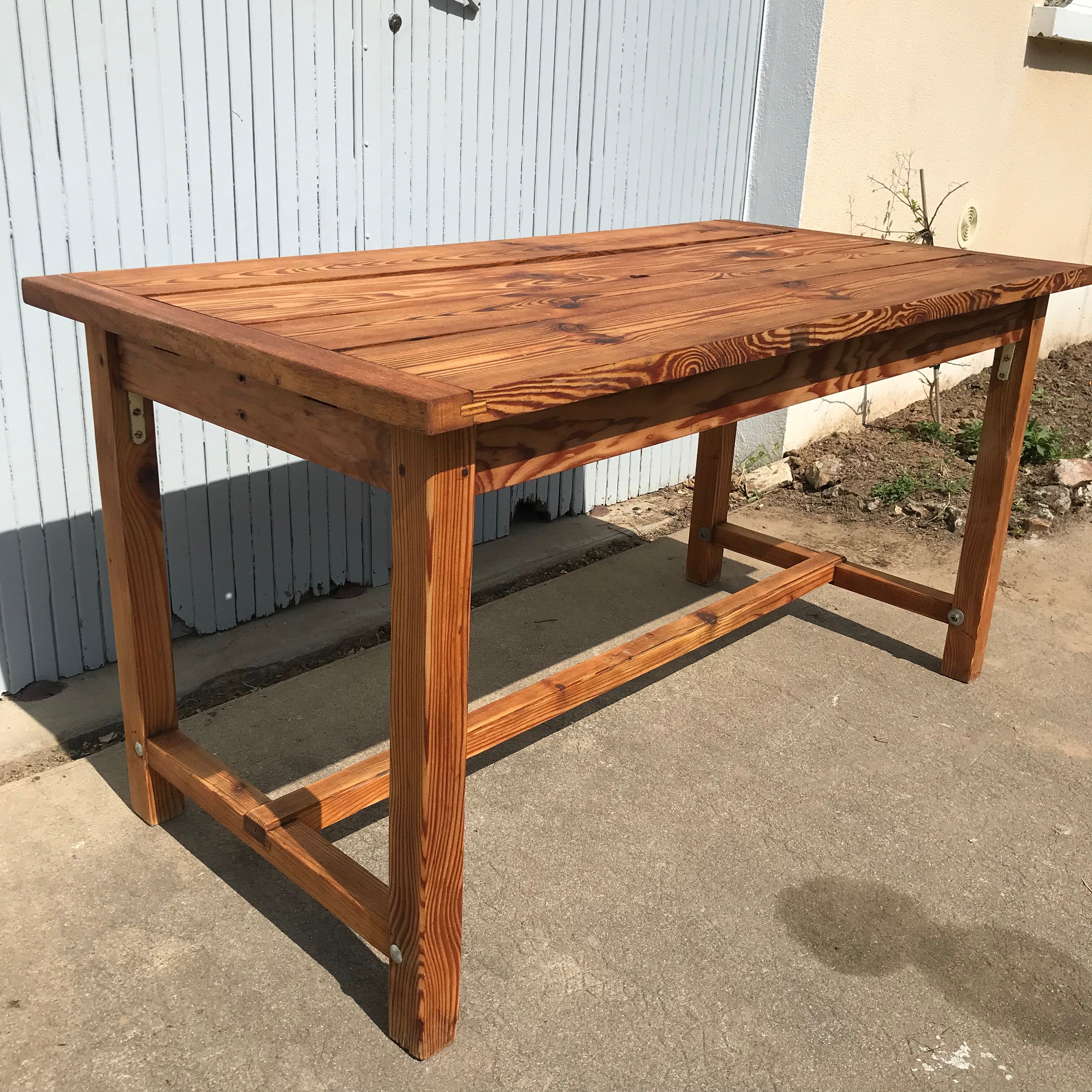 Pine garden table