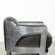 Comfortable cow leather aviator design armchair finished with aluminium