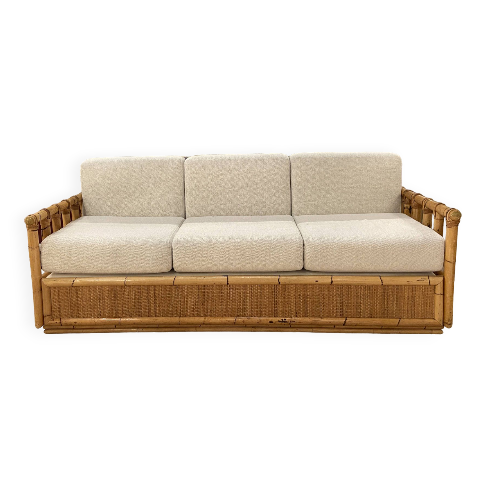 Italian bamboo sofa 1970s