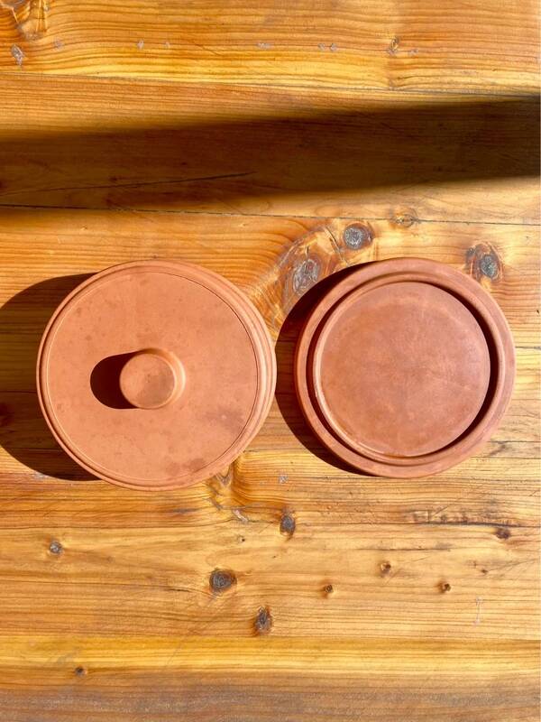 Terracotta butter dish