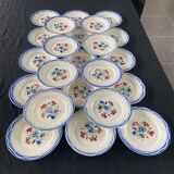 Set of 21 Digoin Sarreguemines "Elorn" soup plates
