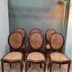 Series of 6 chairs canned Louis XVI