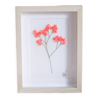 Broderie Haute-Couture - Fleurs corail