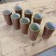 8 glazed stoneware mugs/cups