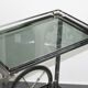 Furniture serves chrome metal and stainless steel 1960s rolling bar
