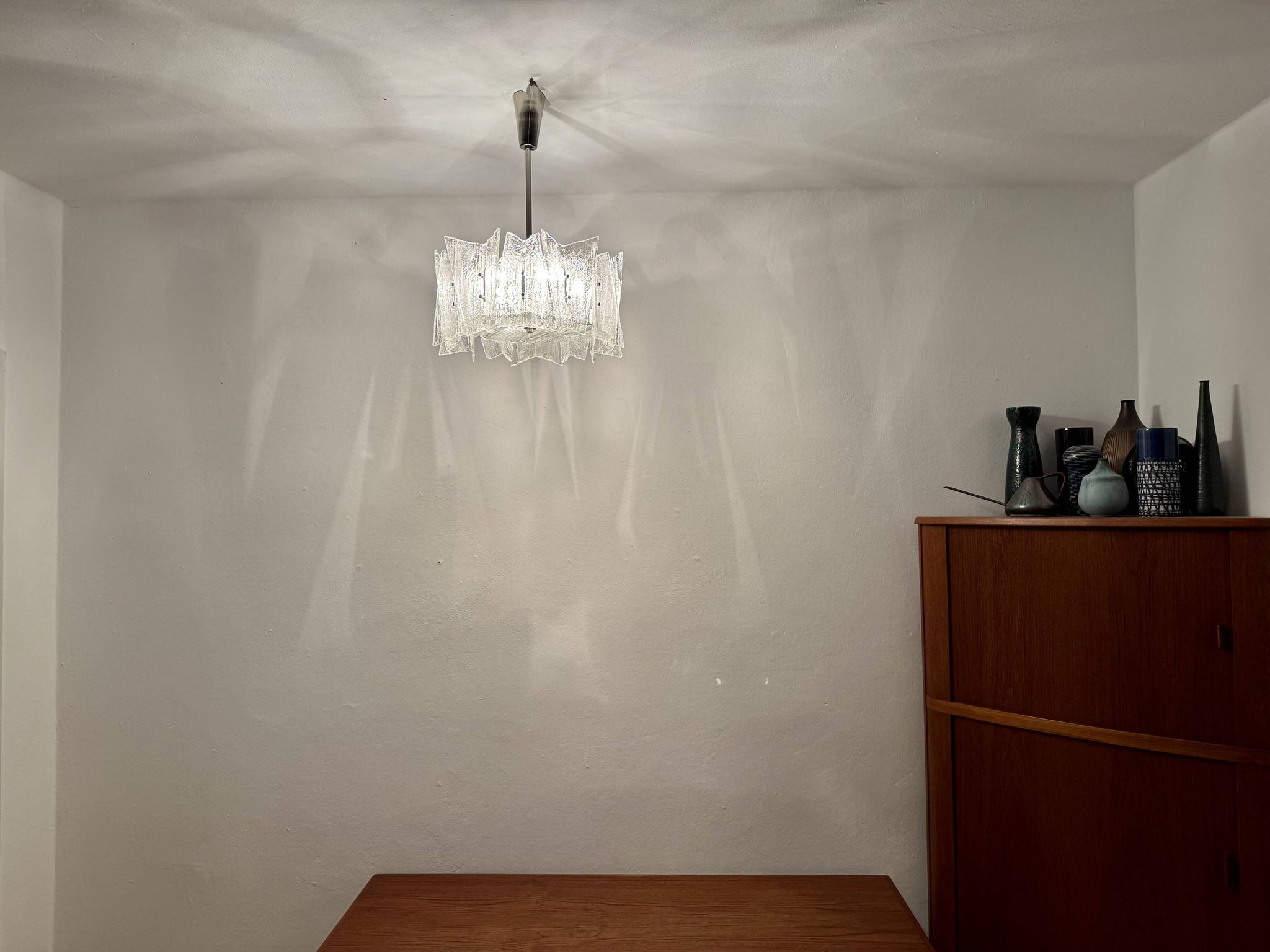 Chandelier en verre de glace autrichien