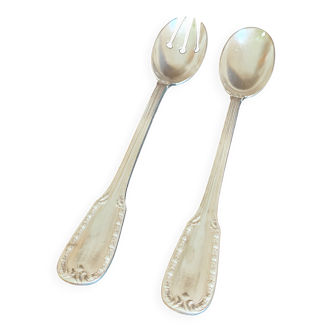 Elegant silver metal serving duo – Boulanger model - Ref 31